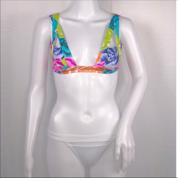 Kopper&Zink Floral Triangle Cutout Bikini Top Only - Picture 10 of 16